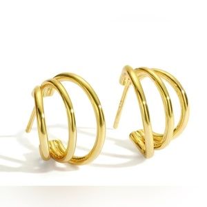 🌸Multi Hoop 18k Plated Earrings